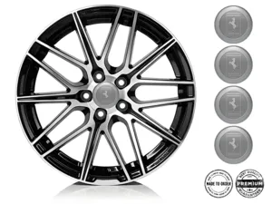 Ferrari Calcomanía de Rueda Estilo Insignias Silicona Racing